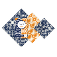 Vegan Certified Wax Food Wraps (Marrakesh) 3 pack of mixed sizes