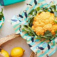 Beeswax Food Wraps (Puffin) wrapping veg