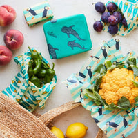 Beeswax Food Wraps (Ocean Pack of 5)