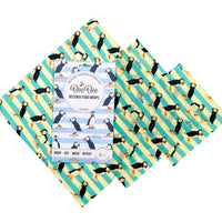 Beeswax Food Wraps (Puffin) 3 pack of mixed sizes