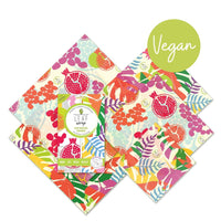 Vegan Certified Wax Food Wraps (Tropical Pack of 5)