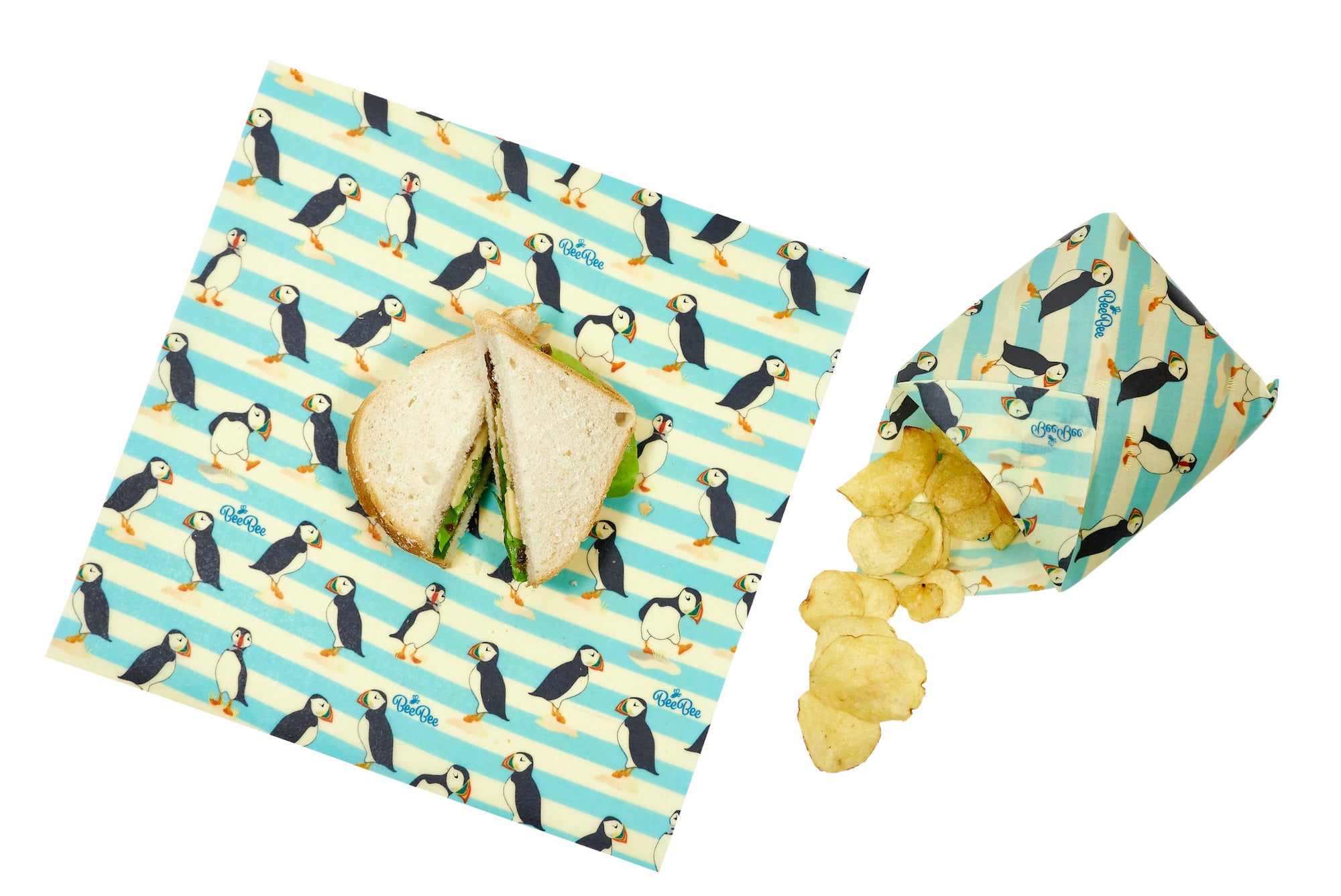 Beeswax Sandwich Wraps (Puffins) BeeBee & Leaf