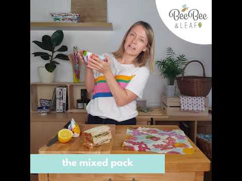 Beeswax Food Wraps (Rainbow Pack of 3)